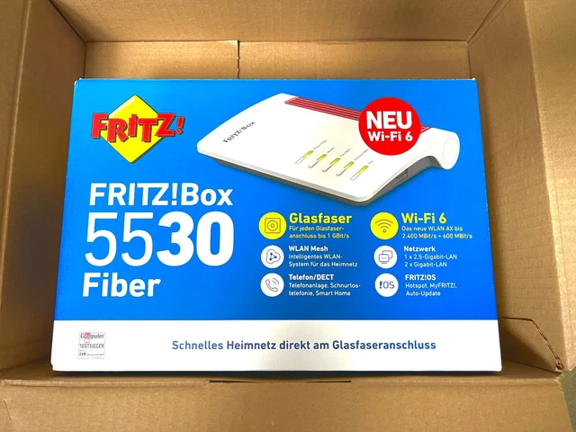 AVM FRITZ Box 5530 Fibre-Optic Router - Weiss (20002939)