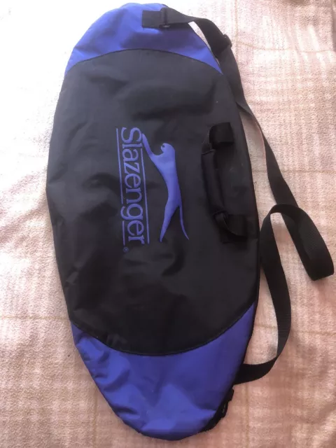 Slazenger Logo Black Squash Racket Sports Bag Zipped Hold-all