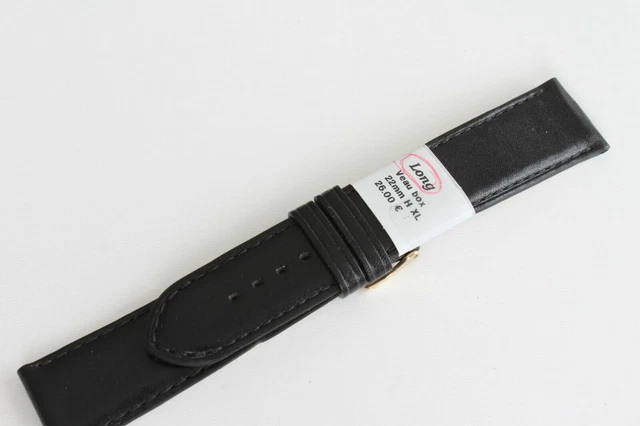 Bracelet De Montre Fleurus Cuir Veau Marron 24 Mm - Neuf Avec étiquettes