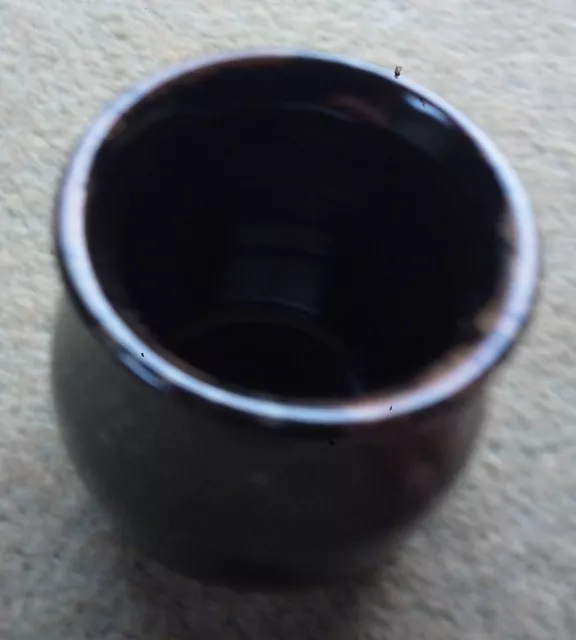 Small Black Pottery Pot, Height: 7cm