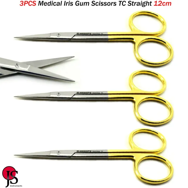 Dental Surgical Gum Iris Tissue Scissors Suture Trimming Cutting Medical TC Tip