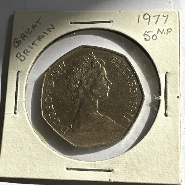 UK great britain 50 pence 1977  (3411797/D151)