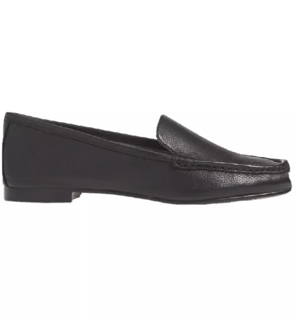 Taryn Rose Collection Womens Diana Tumbled Black Leather Loafers $275 ABFB