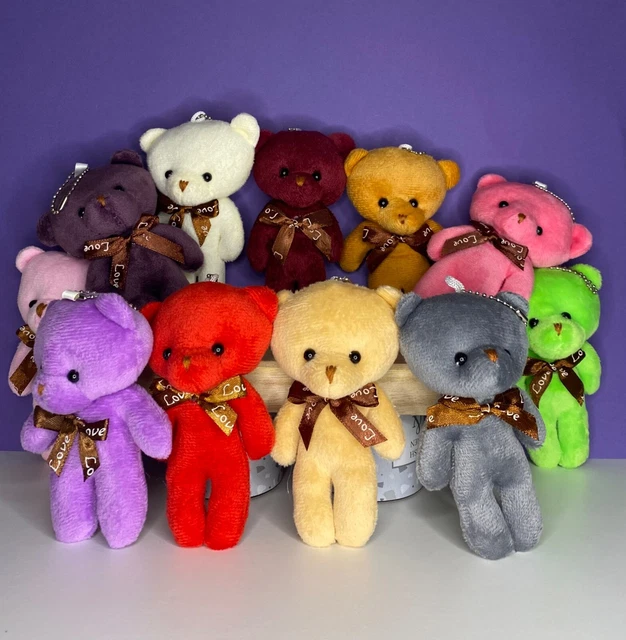 TEDDY BEAR KEYCHAINS 12cm Soft Stuffed Bear Plush Toys Mini Dolls Toy