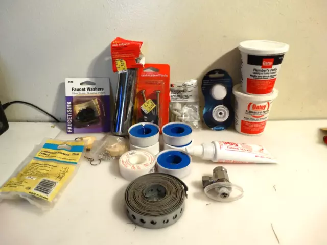 Lote De 19 Plomeros Loctite 565 Sellador, Válvula, Piezas De Inodoro, Fregadero + Mezcla.