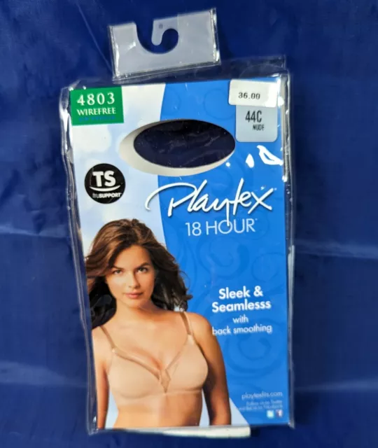 PLAYTEX WOMENS 36C Sleek and Smooth Wire Free Bra Taupe £11.17 - PicClick UK