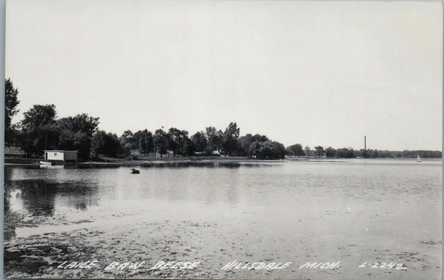 1940s Lake Baw Beese Hillsdale MI Michigan RPPC Real Photo Postcard