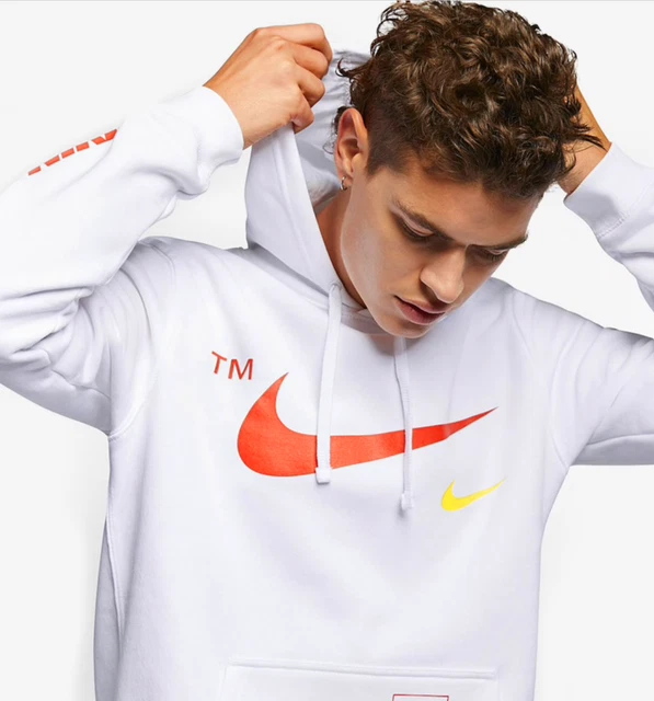 NIKE SPORTSWEAR CLUB Overbranded Overhead Hoodie White Multicolor. Size M 74.99 PicClick