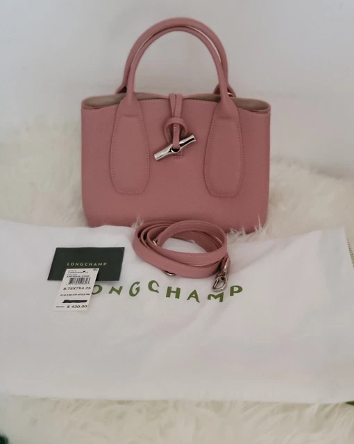 Longchamp Small Roseau Leather Crossbody Tote