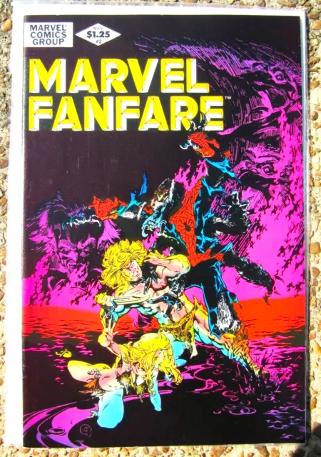 MARVEL FANFARE #2 Angel Spider-Man Ka-Zar Savage Land - Michael Golden Art 1982