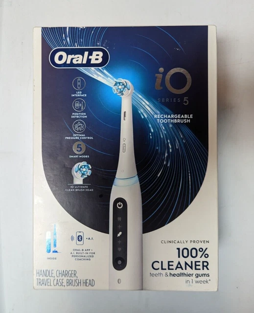 ORALB IO SERIES 5 Rechargeable Toothbrush w/ 5 Smart Modes Quite