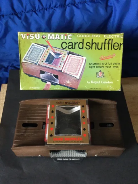 Vintage Visu Matic Cordless Electric Card Shuffler by Royal London - Pre-owned
