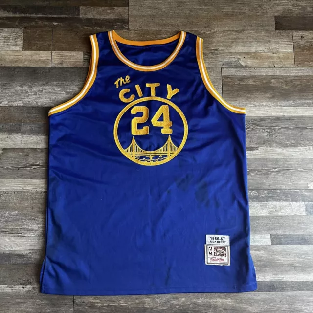 Rick Barry Warriors Jersey Hardwood Classics Mitchell & Ness 66-67 Size 3XL Rick Barry Warriors Jersey Hardwood Classics Mitchell & Ness 66-67 Size 3XL