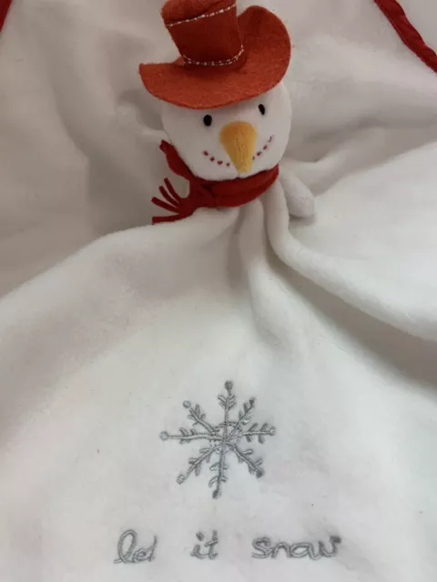"Manta de Seguridad CARTERS LET IT SNOWMAN Amoroso Sombrero Rojo Borde Carter's 18"""