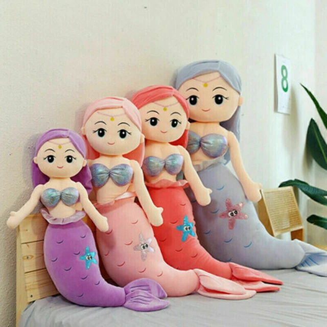 CHRISTMAS GIFTS LARGE Mermaid Doll Kids Ragdoll Mermaid Plush Toys