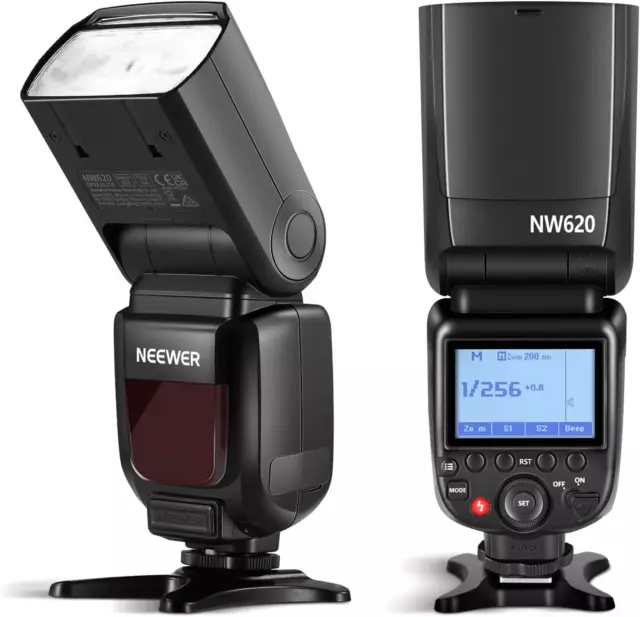 NW620 Speedlite Flash 76W GN60 with LCD Display, M/Multi/S1/S2 Flash Mode, 20-20