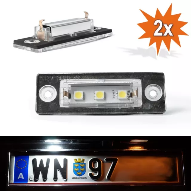 LED Kennzeichenbeleuchtung p.fü VW Passat 3C B6 T5 Caddy Touran Golf Plus Skoda