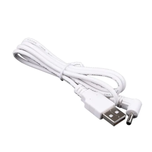 USB Male to 90 Degree 3.5mmx1.35mm for Power Male Plug 5V Cable 100cm/3.3ft