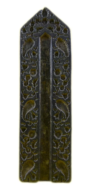 VINTAGE RARE ARTISANAL Beau Design en Bois Textile Imprimé Bloc. i77-90