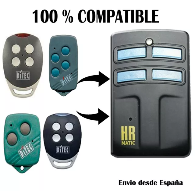 Hr2 Md-7 Mando De Garaje Compatible Ditec Gol Bixlg4 Bix-Lp2 Bix-Lp2 Red Gol 4