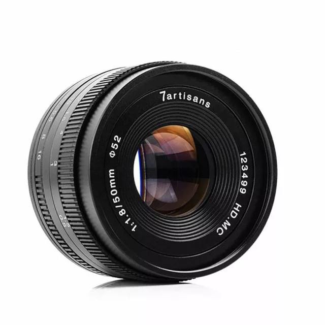 7artisans 50mm F/1.8 MF Prime Lens for Canon EF-M Mount EOS M6 M10 M100 M50 M5 2