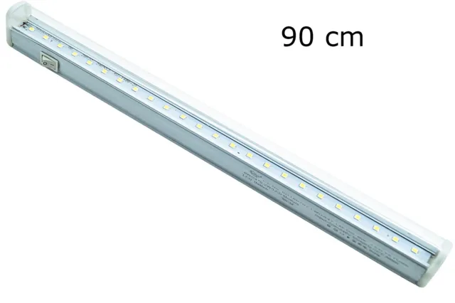 Neon led smd 20w luce fredda 90cm trasparente interruttore tubo barra t5 DR