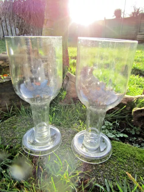 Fair Trade Hand Made African Recycled Glass Bottle Wine Glasses Drinking Set