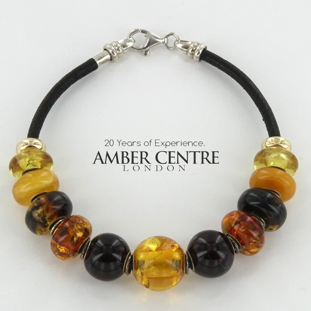 German Baltic Amber Handmade Unique Italian Genuine Bracelet BR249 - RRP£235!!!