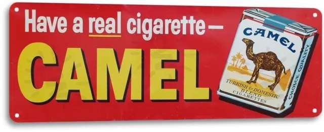 Camel Cigarette Smoking Tobacco Retro Logo Shop Garage Wall Decor Metal Tin Sign