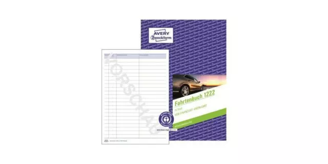 AVERY Zweckform Fahrtenbuch DIN A5 PKW blau 32 Bl. DIN A5 PKW blau 32 Bl.