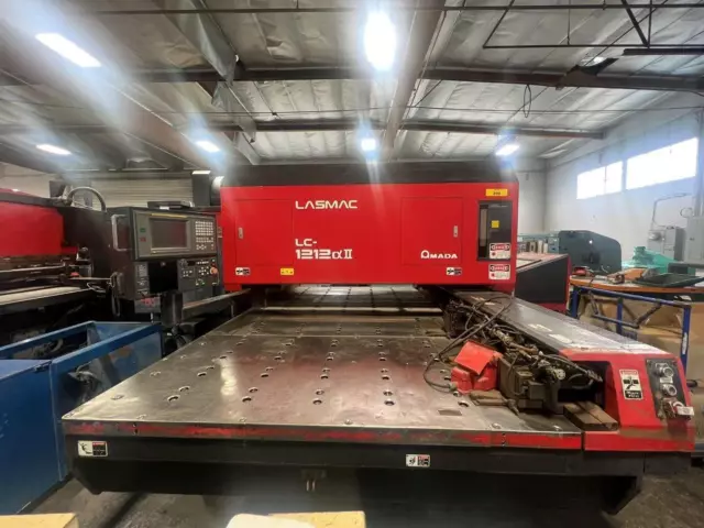 1500 Watt Amada Pulsar 1212 CNC Laser, 4'x8' Sheets, w. Chiller & Dust Collector