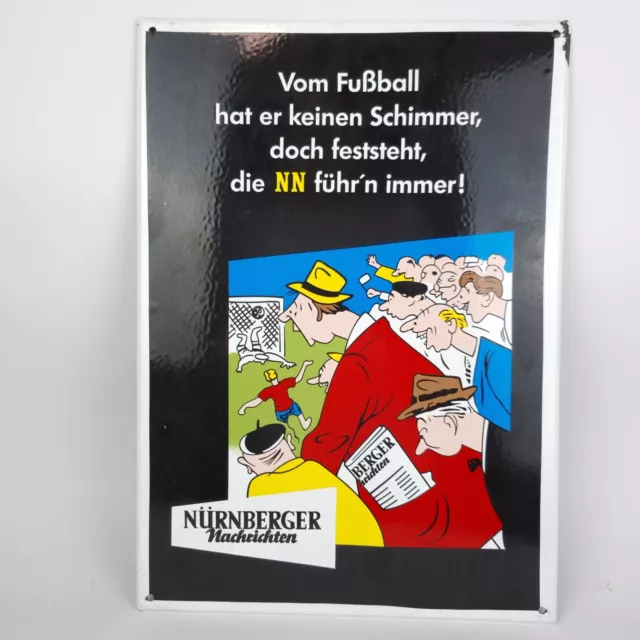 Nürnb. Nachrichten antikes Emailleschild Emailschild enamel sign plaque Email 2