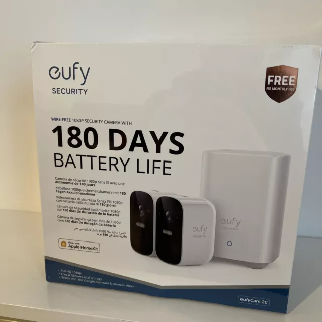 eufy Security eufyCam 2C 2-Cam Kit Outdoor Wireless Camera Battery 1080p IP67