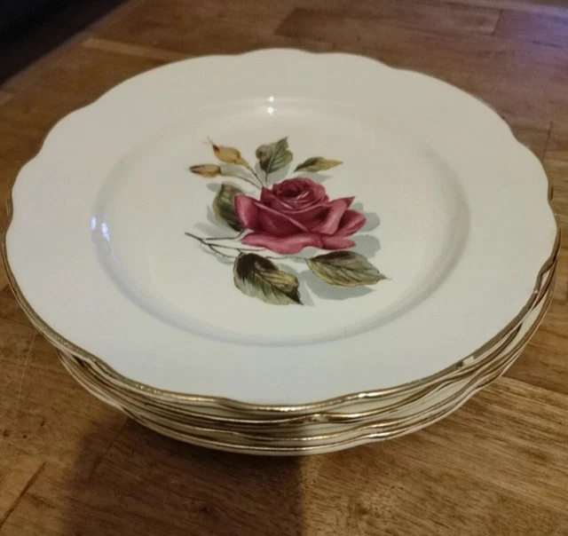 6 Assiettes à Dîner Gien Rambouillet - Scène De Chasse, Faïence Française, Vintage