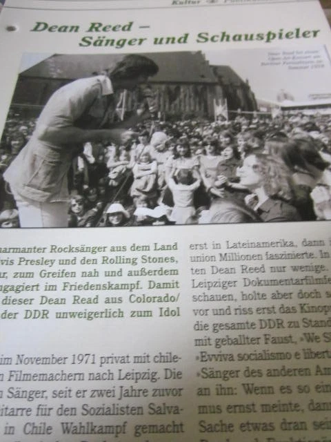 Dean Reed Communism DDR INFOKARTE KULTUR Publikumslieblinge Dean Reed Sänger und ...