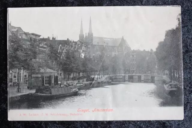 Postkarte Ansichtskarte Lithografie Belgien Singel Amsterdam (M)