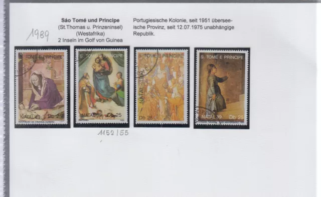 1742 - Sao Tome und Principe - 1989  Mi-Nr.  1152 - 1155     gestempelt