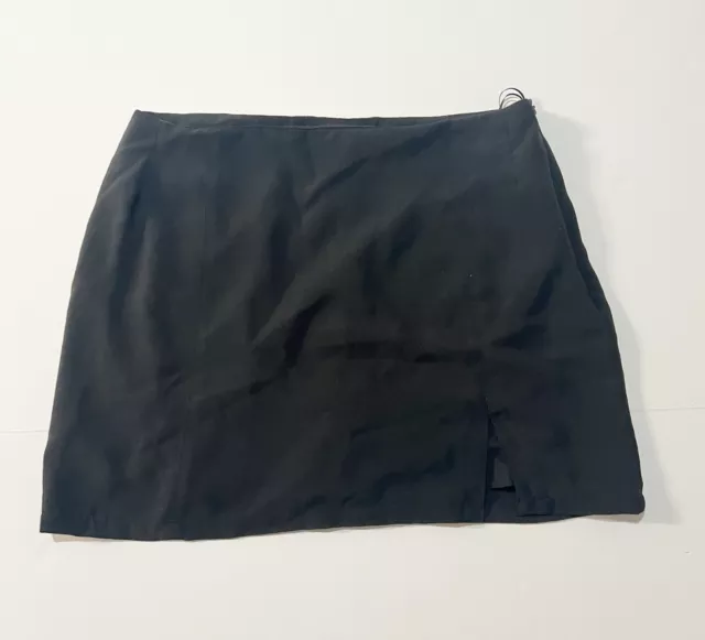 Hyfve Black Mini Skirt Size Large Lined Straight Zip Closure