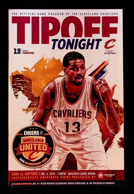 Cleveland Cavaliers Toronto Raptors NBA Game Program 2016 Championship Season