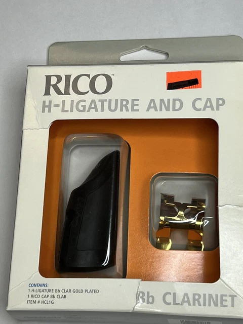 D'Addario HCL1G H Bb Clarinet Ligature and Cap - Gold new in box