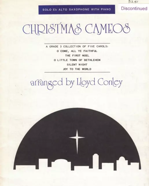 CHRISTMAS CAMEOS Arrangements for ALTO SAX SAXOPHONE and PIANO Sheet Music Book