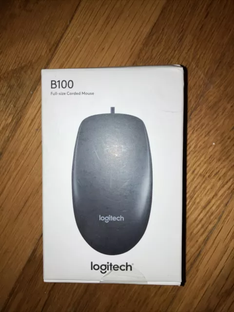 Logitech B100 Corded Mouse Wired USB Mouse for Computers and Laptops NEW in Box