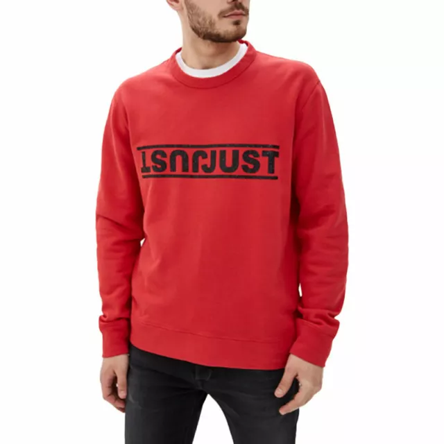 Just Cavalli S01GU0031 Felpa da Uomo Stampato Girocollo Casual Pullover Maglione