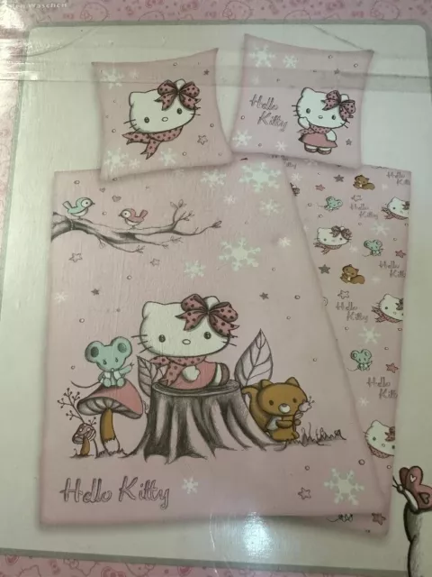 Hello Kitty Flanelle Linge de Lit Neuf Taille 135 x 200