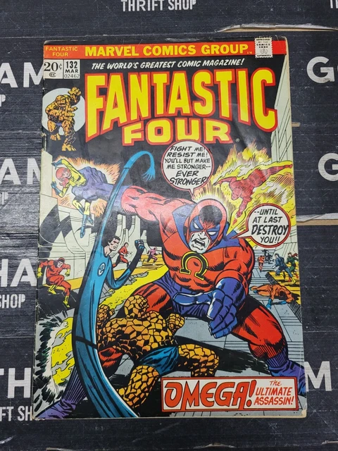Fantastic Four Vol 1 #132 March 1973 Omega The Ultimate Enemy Marvel Comic Book