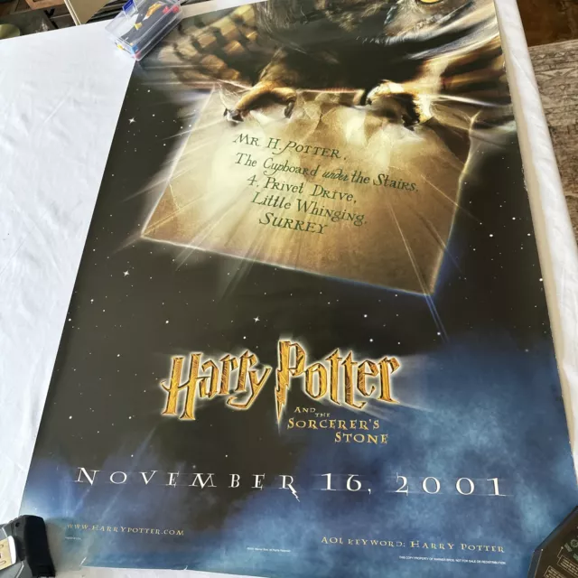 Harry Potter and the Sorcerer's Stone 2001 DS Original Movie Poster 27"x40" Owl