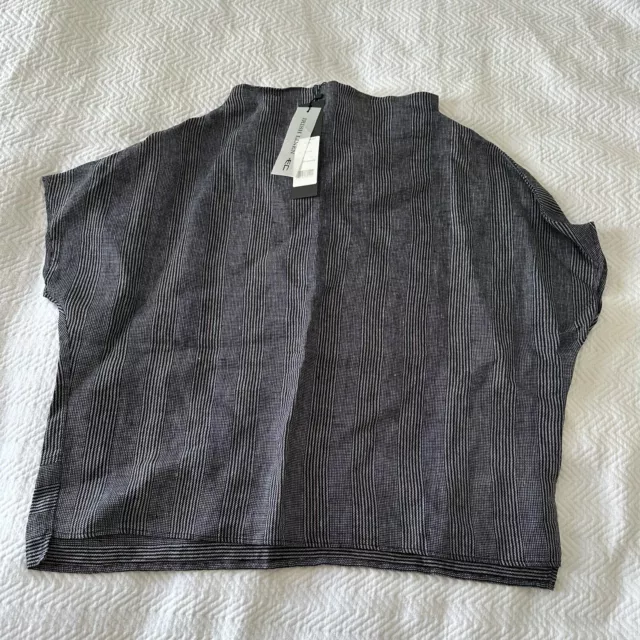 NWT Elemente Clemente linen oversized boxy top sz M (u4588)