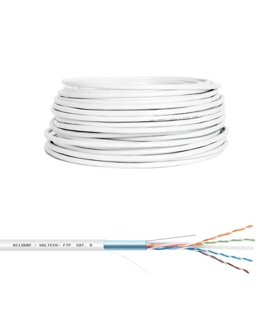 Cavo Di Rete LAN Cat 6 FTP 305 Metri – Schermato, 23 AWG CCA, Per Installazioni Professionali E Domestiche