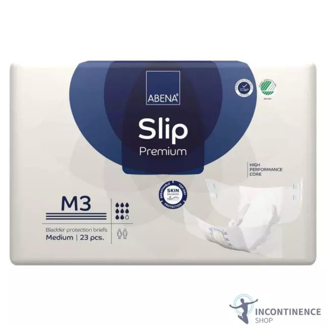 1x Abena Slip Premium M3 (Medium) Pack of 23 - Incontinence Slip 3100ml