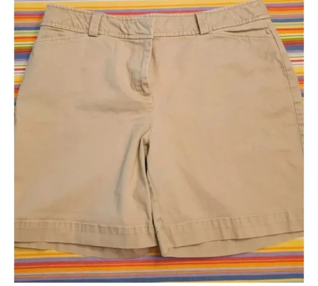 Talbots Womens Khaki Shorts Size 12